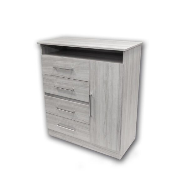 Comoda Tv - 1 puerta y 4 cajones